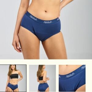 AWWA High-Waisted Briefs Size S Period Underwear in Teal